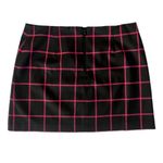 Alice + Olivia Mini Skirt Preppy Academia Grunge Black/Pink Window Pane Size 2 Photo 5