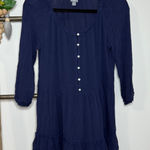 Aerie  Blue Long Sleeve Peasant Mini Dress Size X Small Photo 0