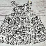 ZARA Black/White Jacquard Leopard Cheetah Print sleeveless V Neck Size S Photo 10