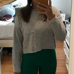 Aerie Gray Cropped Sweatshirt Photo 0