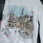 Karl Lagerfeld  women’s white sweatshirt with Paris graphic size xxs Photo 6