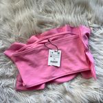ZARA Pink Ruffle Strapless Tube Top NWT Photo 4