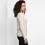 InHabit COTTON FRINGE CREW Off White Natural Open Knit‎ 100% Cotton EUC Size S Photo 1