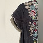 Johnny Was  Charcoal Tunic with Floral Embroidery Photo 4