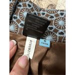 Antonio Melani Brown Blue Eyelet Scallop Hem Straight Pencil Skirt sz 6 Photo 8