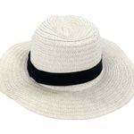 White Paper Straw Panama Fedora Sun Hat White Photo 9