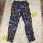 Joe B  Boho Blue Pattern Stretchy Light Joggers Size Small Rayon Photo 2