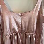 Birdy Grey  Eugina Convertible Midi Dress Shiny Satin Rose Gold Photo 5