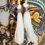 Anthropologie Bohemian Western Ruffle Lace Up Paisley Long Sleeve Dress Size 8 Photo 8