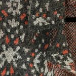 Free People  Black Aztec Geo Print Long Cozy Jacket Wool Alpaca Blend Size XS Photo 5