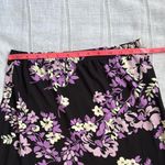 Susan Graver Black and Purple Ruffled Trumpet Skirt Photo 4