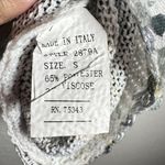 Luisa Ricci Italy Floral Knit Sweater Small Yellow Gray Dolman Lightweight Boho Photo 10