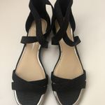 Jessica Simpson Black Strappy Sandals with Silver Accents Photo 1