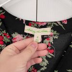 Urban Outfitters Staring at Stars Black Floral Button Front Shirt Dress Photo 2