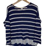 Dress Barn Lightweight Knit Pullover Sweater w/ Lace Navy Size Large Photo 0