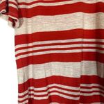 Madewell Red & White Striped Cotton Short Sleeve Scoop Neck Women Sz M Photo 3