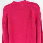 Gap Classic Cable Knit Fisherman Sweater Cable Knit Red Women XL Cotton Pullover Photo 3