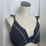 Red Carter  Polka Dot Women's swim top  navy blue 34D NWOT Photo 2