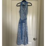 Diane Von Furstenberg NWT  x Target Blue Sea Twig Knit Sleeveless Wrap Dress M Photo 1