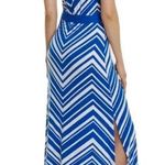 La Blanca  Archistripe Swim Cover Up Maxi Dress Blue MISSING BELT Size M NWT Photo 1