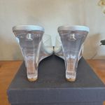 Tony Bianco Alessi Clear Vinylite Silver Wedge Heels – Size 10 Photo 7