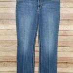 Nine West  Denim Blue Jeans Size 12 X 30 Straight Leg Embroidered Bling Boot Photo 0