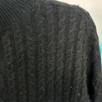 Vince Camuto Women’s XL Black Mock Neck Cable Knit Pullover Relaxed Fit Sweater Photo 7