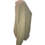Zenana Outfitters Waffle Sweater Distressed Green Large Photo 10