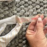 Romwe  Yellow Striped Bikini with Orange Trim Photo 4