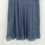 J.Crew  Swirling Lace Dress Navy Blue pockets Sleeveless Fit Flare Style Size 6 Photo 2