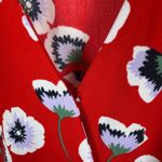 J.Crew  Floral Wrap Dress Sz 0 Red Summer‎ Lightweight Office Casual Bloomcore Photo 1