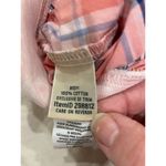 L.L. Bean Checkered Drawstring Straight Leg Ankle Pants Cotton Pink Women's XL White Photo 6