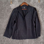 Tahari Eileen Fisher Silk Open Front Cardigan Bouse  Quit Luxury Old Money Large Photo 0