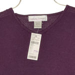 Casual Corner Womens Top Size Large Purple V Photo 1