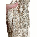 Amsale Champagne Gold Sequin Sleeveless Midi Formal Gown Size 8 Photo 7