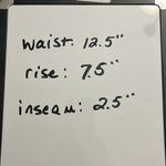 Forever 21 Low Rise Blue Denim Shorts with White Embroidery Photo 12