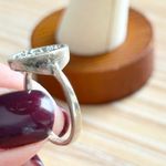 Sterling Silver 925 Om Symbol Ring Cz Paved Round Statement Ring Size 6.5 Photo 4