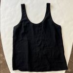 Equipment Femme Black Scoop Neck Silk Tank Top Small (Oversized) $128 Photo 1