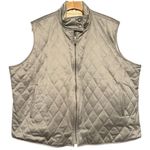 Ralph Lauren Lauren  Women’s Size 2X Gray Tan Beige Quilted Down Reversible Vest Photo 0