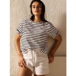 Madewell  Pull On Drawstring Shorts 100% Linen White Vacation Resort XXS NWT Photo 5