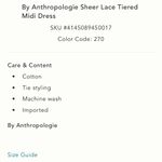 Anthropologie  Sheer Lace Tiered Midi Dress Photo 3