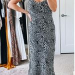 L'Academie  Revolve B&W Animal Printed Slip Maxi Dress  Photo 3