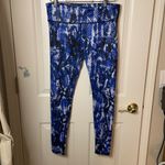 Alo Yoga  blue airbrush python skinskin leggings M Photo 2
