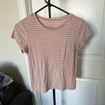 American Eagle  Outfitters Soft and Sexy Pink Striped Shirt Photo 0