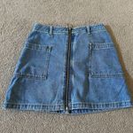 Topshop Denim Zipper Skirt Photo 0