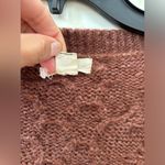 Sleeping On Snow Cable Knit Wool Blend Cardigan Sweater Women's Small Brown Photo 5