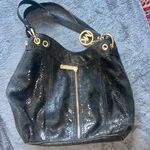 Michael Kors Black Suede Leather Medium-sized Shoulder Bag Photo 1