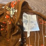 Free People  Boho Brown Floral Halter Top – Tie Neck/Back – XS Photo 4