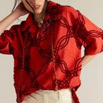 Free People #78 NWT Malta Terry Top in Red Combo Photo 0