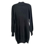 Exlura Women's Black Sweater Dress M Long Sleeve Bodycon High Neck Photo 4